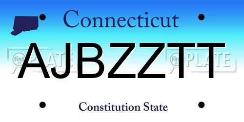 AJBZZTT Connecticut License Plate