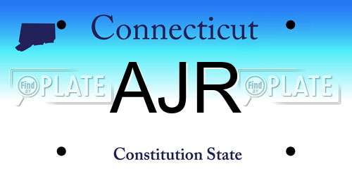 AJR Connecticut License Plate