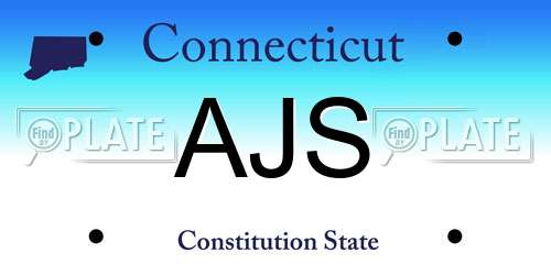 AJS Connecticut License Plate