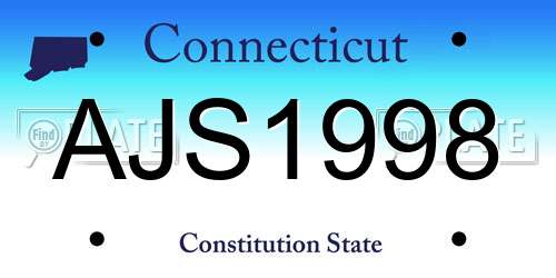 AJS1998 Connecticut License Plate