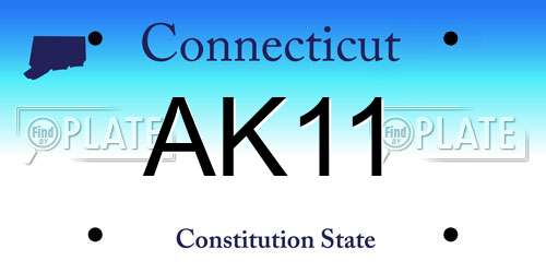 AK11 Connecticut License Plate
