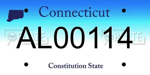 AL00114 Connecticut License Plate