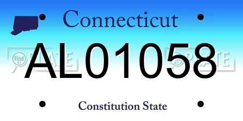 AL01058 Connecticut License Plate