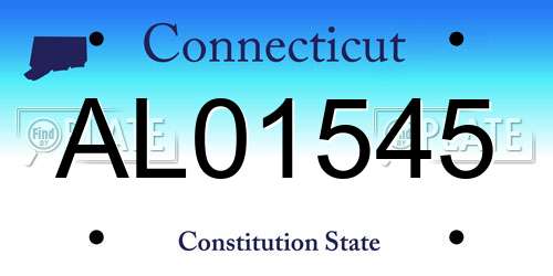 AL01545 Connecticut License Plate