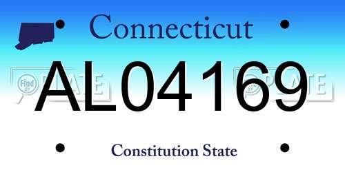 AL04169 Connecticut License Plate