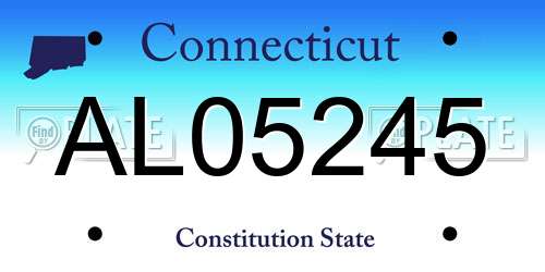 AL05245 Connecticut License Plate