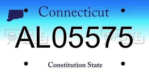 AL05575 Connecticut License Plate