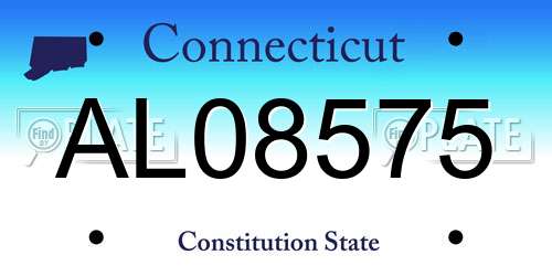 AL08575 Connecticut License Plate