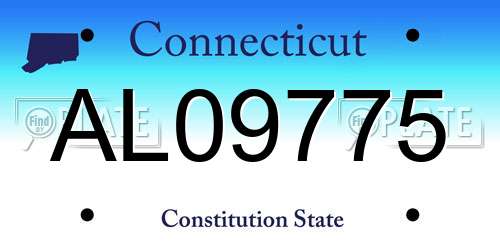 AL09775 Connecticut License Plate