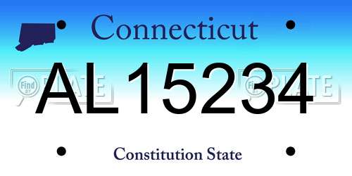 AL15234 Connecticut License Plate