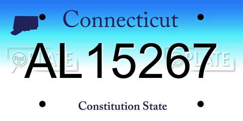 AL15267 Connecticut License Plate