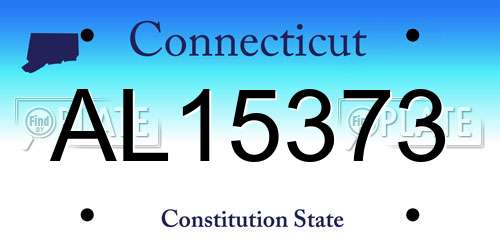 AL15373 Connecticut License Plate
