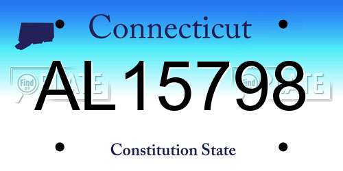 AL15798 Connecticut License Plate