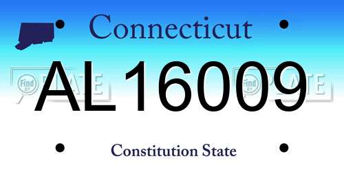 AL16009 Connecticut License Plate