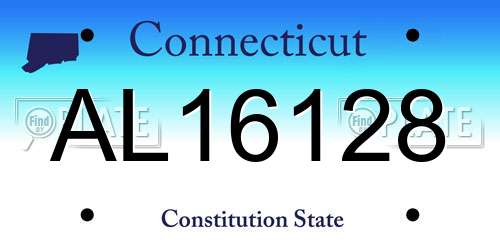 AL16128 Connecticut License Plate
