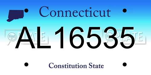 AL16535 Connecticut License Plate