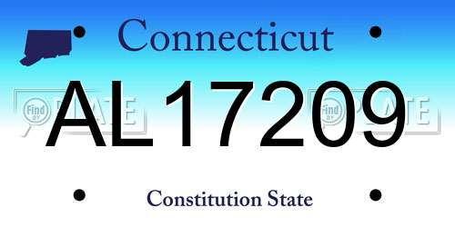 AL17209 Connecticut License Plate