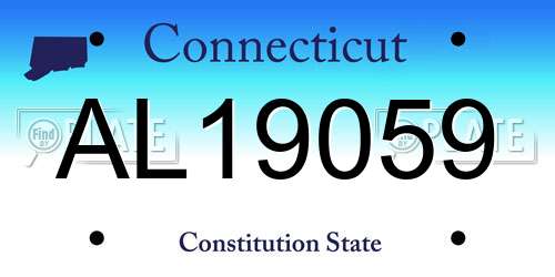 AL19059 Connecticut License Plate