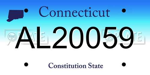 AL20059 Connecticut License Plate