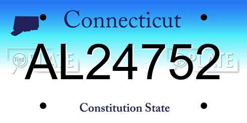 AL24752 Connecticut License Plate