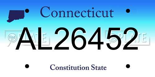 AL26452 Connecticut License Plate