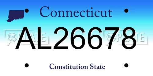 AL26678 Connecticut License Plate