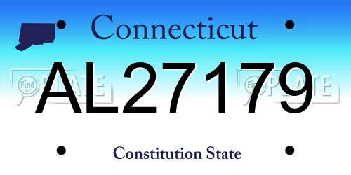 AL27179 Connecticut License Plate