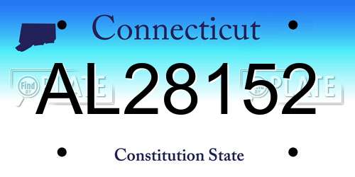 AL28152 Connecticut License Plate