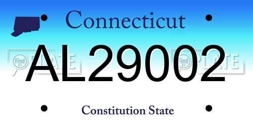 AL29002 Connecticut License Plate