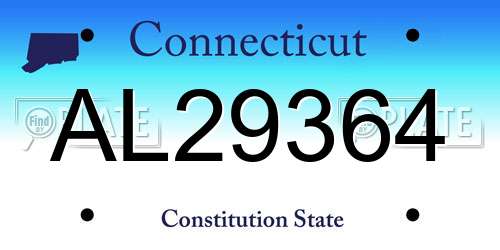 AL29364 Connecticut License Plate