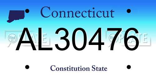 AL30476 Connecticut License Plate