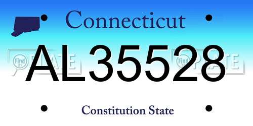 AL35528 Connecticut License Plate