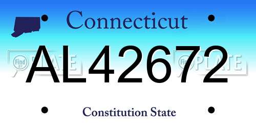 AL42672 Connecticut License Plate