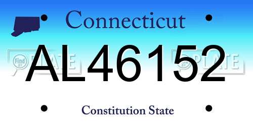 AL46152 Connecticut License Plate