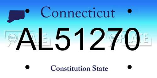 AL51270 Connecticut License Plate