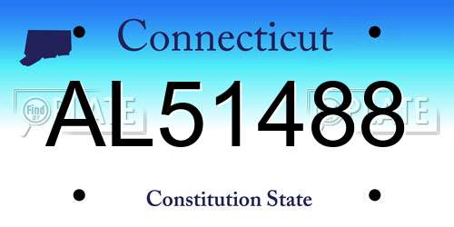AL51488 Connecticut License Plate