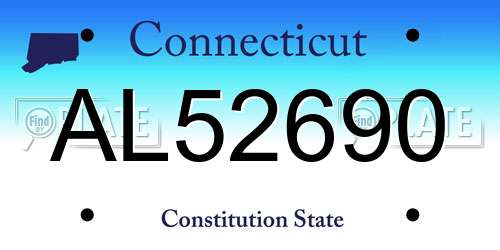 AL52690 Connecticut License Plate