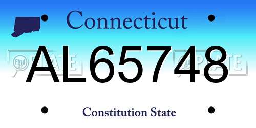 AL65748 Connecticut License Plate