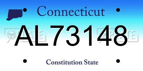 AL73148 Connecticut License Plate