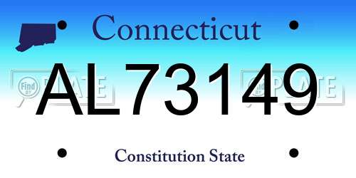 AL73149 Connecticut License Plate