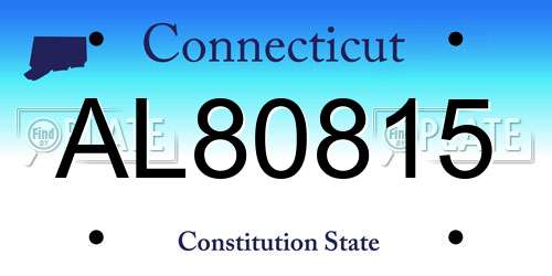 AL80815 Connecticut License Plate