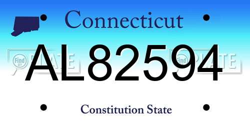 AL82594 Connecticut License Plate
