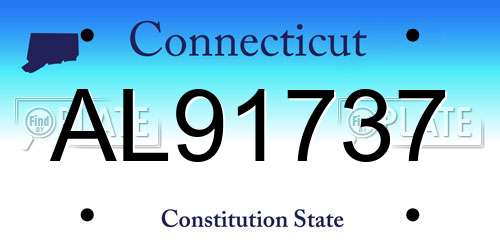 AL91737 Connecticut License Plate