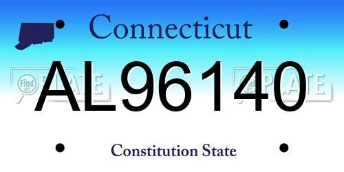 AL96140 Connecticut License Plate