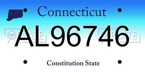 AL96746 Connecticut License Plate