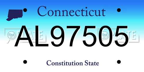 AL97505 Connecticut License Plate