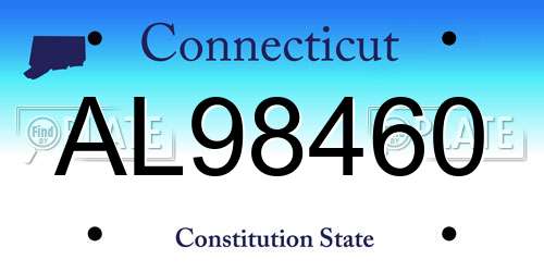AL98460 Connecticut License Plate