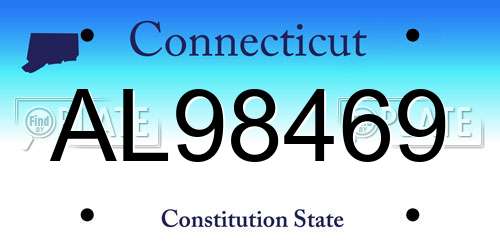 AL98469 Connecticut License Plate