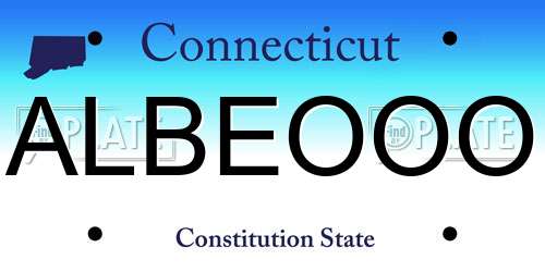 ALBEOOO Connecticut License Plate