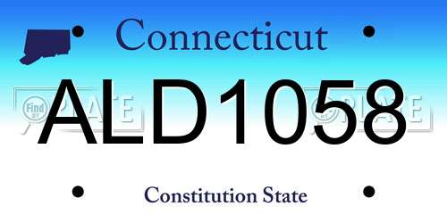 ALD1058 Connecticut License Plate
